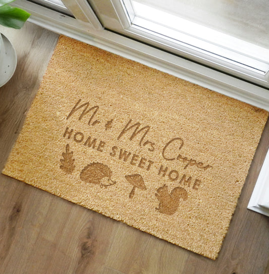 Personalised Pumpkin Rectangle Doormat