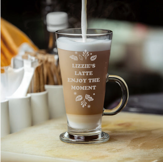 Personalised Autumn Latte Glass