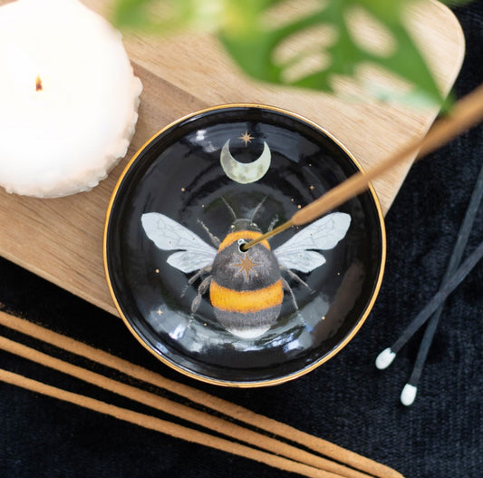 Forest Bee Ceramic Incense Plate