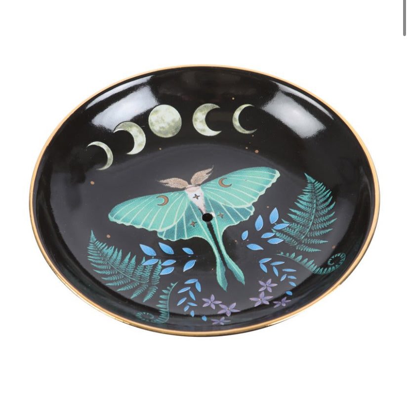 Luna Moth Ceramic Incense Plate