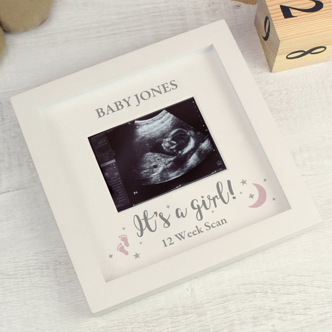 Personalised 'It's A Girl' Baby Scan Frame