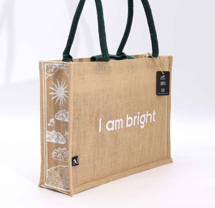 Hop Hare Jute Big Bag - I am Bright