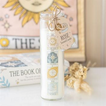 Vintage Tarot Rose Tube Candle