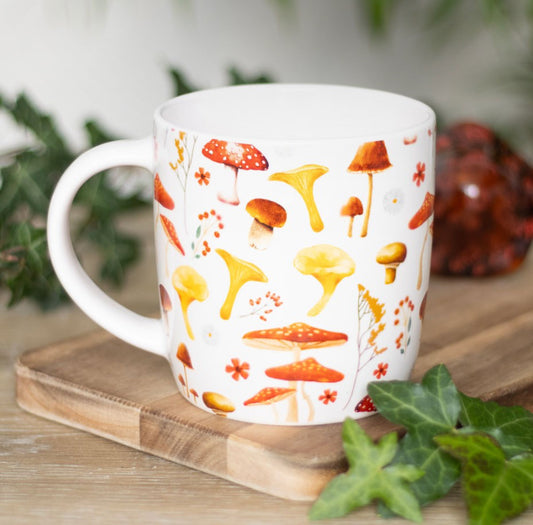 All Over Mushroom Print Mug