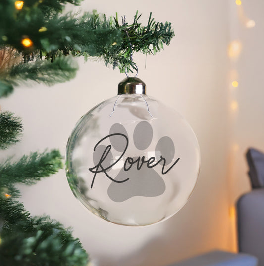 Personalised Pet Glass Bauble