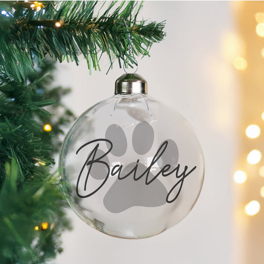 Personalised Pet Glass Bauble