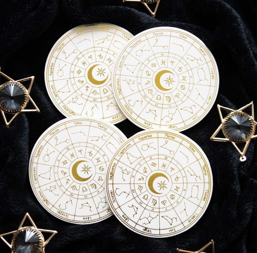 Astrology Wheel Coaster Set