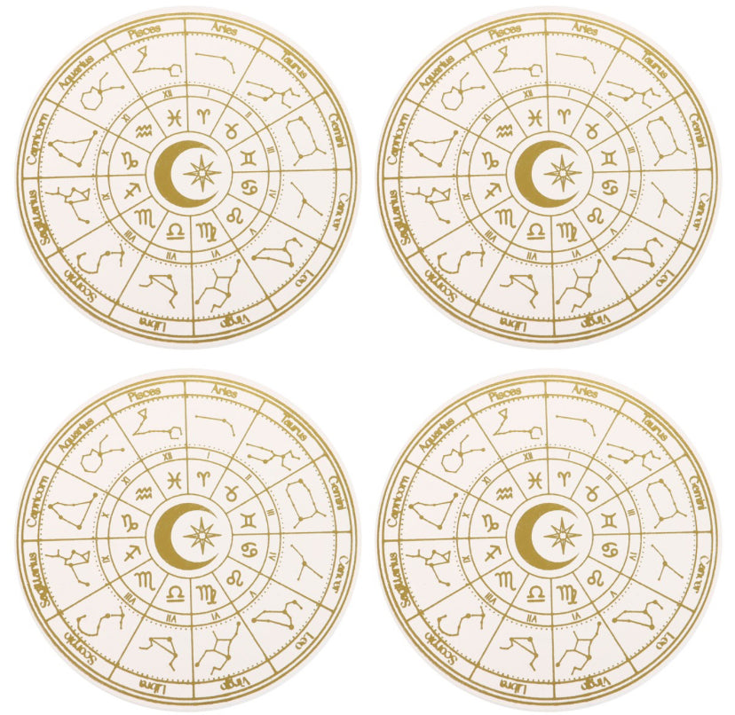 Astrology Wheel Coaster Set