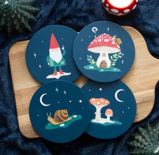 Gnome Sweet Gnome Coaster Set