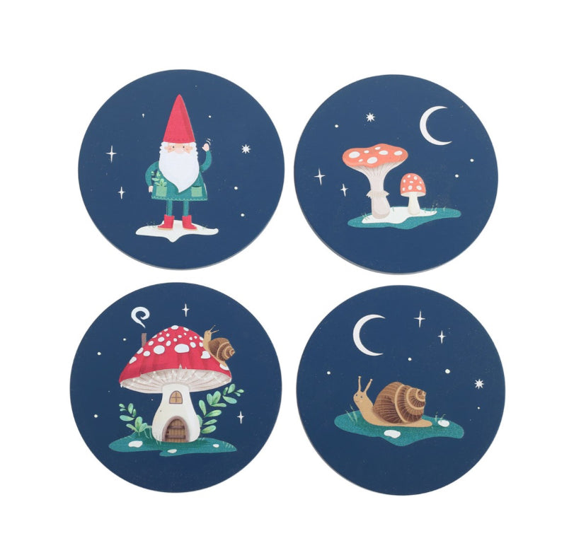 Gnome Sweet Gnome Coaster Set