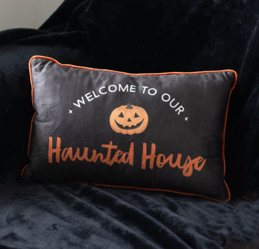 40cm Rectangular Haunted House Cushion