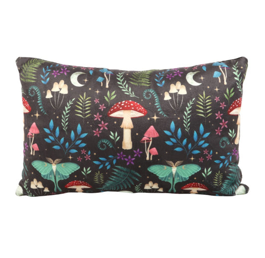 40cm Rectangular Dark Forest Print Cushion