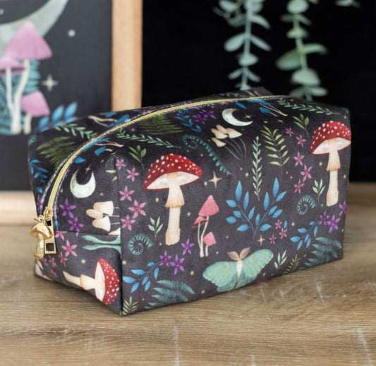 Dark Forest Print Makeup Bag