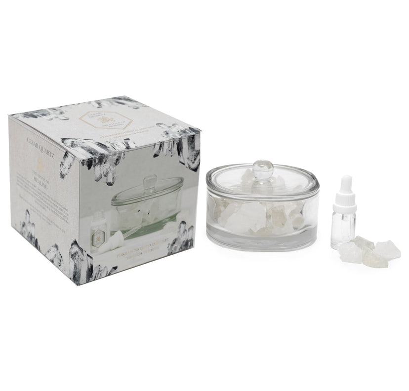 400g Clear Quartz Crystal Oil Diffuser