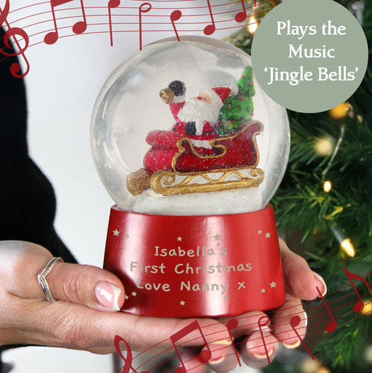 Personalised Message Musical Santa Globe
