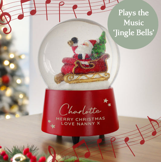 Personalised Musical Santa Globe