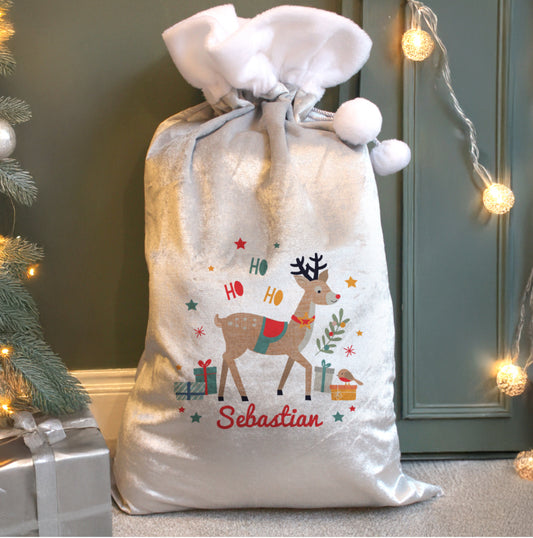 Personalised Reindeer Christmas Sack
