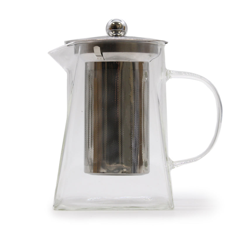 Glass Infuser Teapot - Tower Shape - 750ml