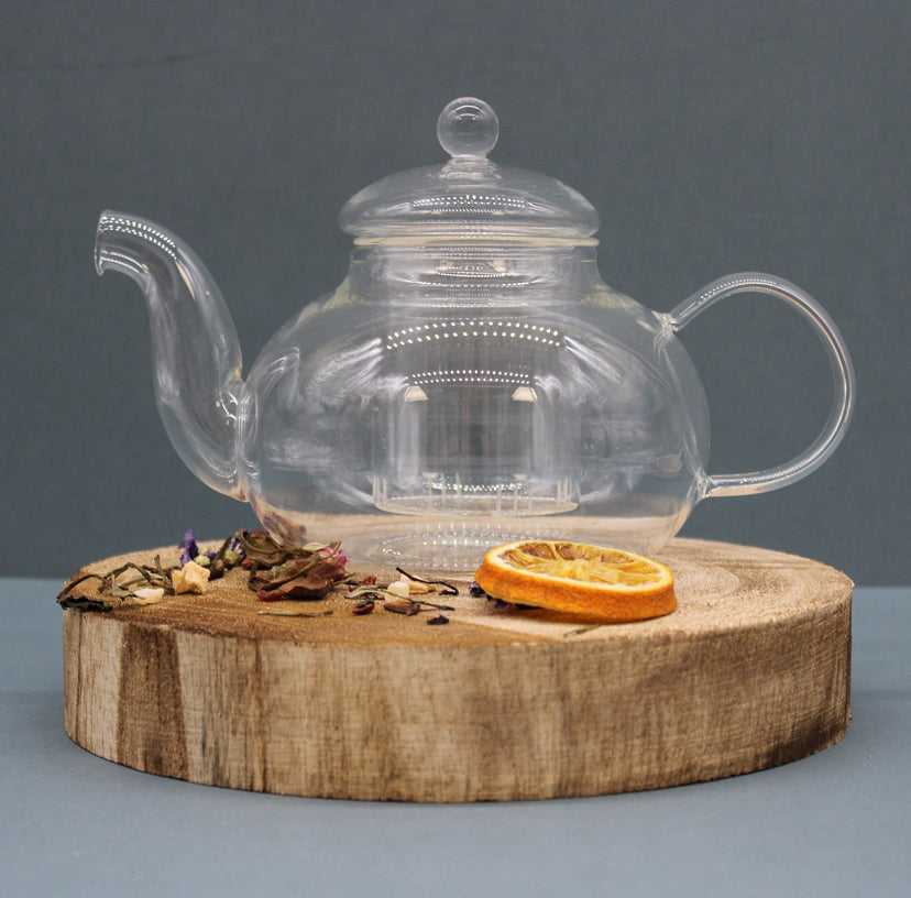 Glass Infuser Teapot - Round Pearl - 800ml