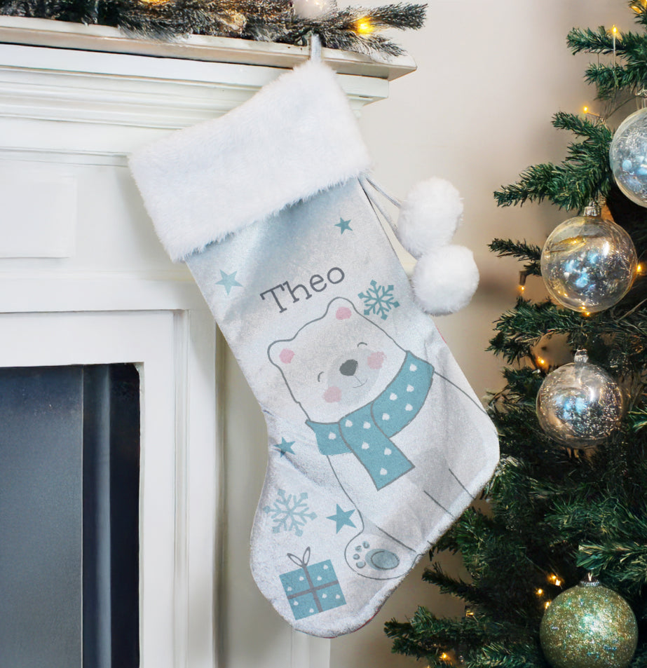 Personalised Polar Bear Christmas Stocking