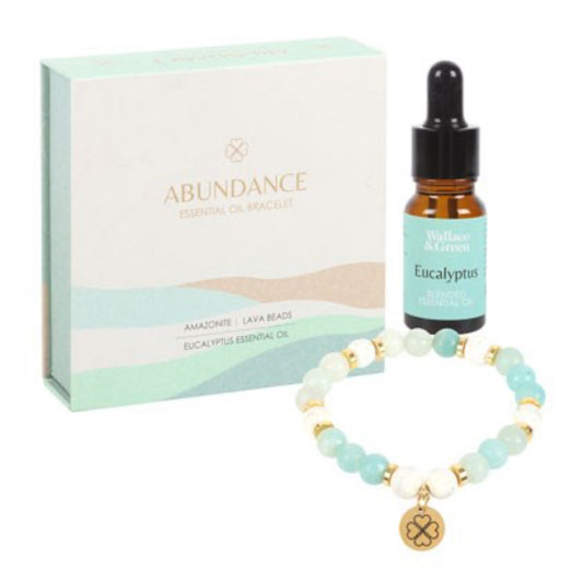 Abundance Amazonite Crystal Essential Oil Bracelet