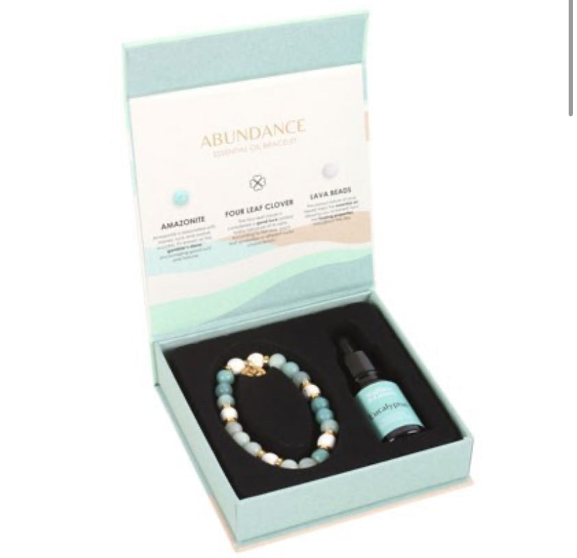 Abundance Amazonite Crystal Essential Oil Bracelet