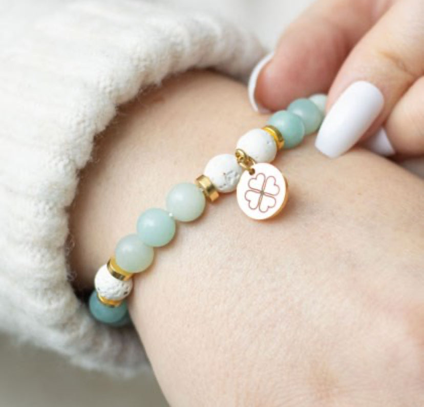 Abundance Amazonite Crystal Essential Oil Bracelet