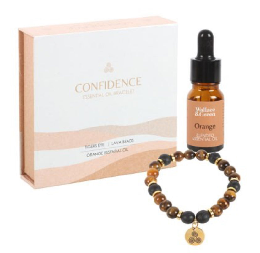 Confidence Tiger's Eye Crystal Essential Oil Bracelet