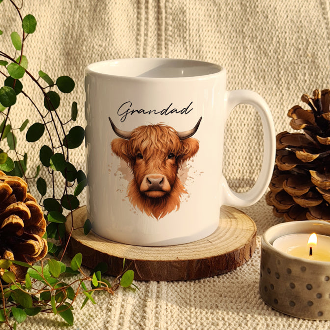 Personalised Highland Cow Mug - Male