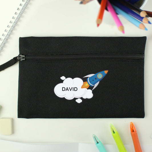 Personalised Space Rocket Pencil Case