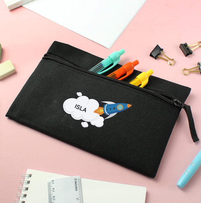 Personalised Space Rocket Pencil Case