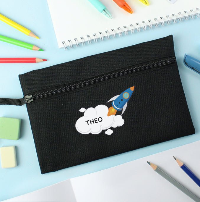 Personalised Space Rocket Pencil Case