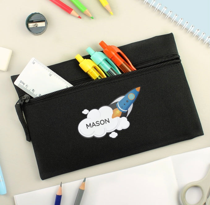 Personalised Space Rocket Pencil Case