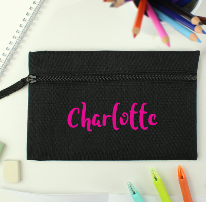 Personalised Pink Name Pencil Case