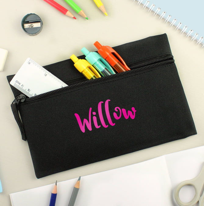 Personalised Pink Name Pencil Case