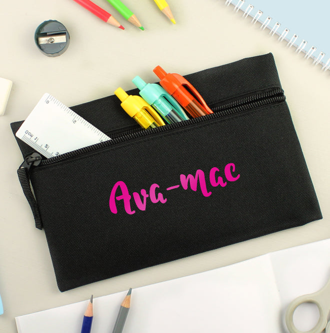 Personalised Pink Name Pencil Case