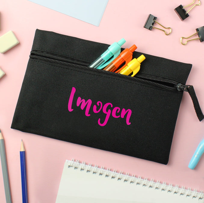 Personalised Pink Name Pencil Case