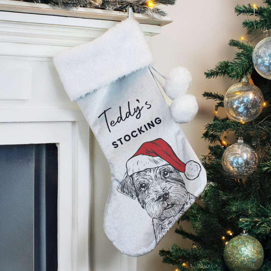 Personalised Dog Breed Christmas Stocking