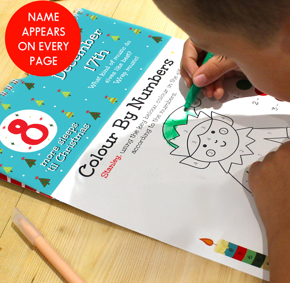 Personalised 24 Sleeps Christmas Activity Advent Calendar