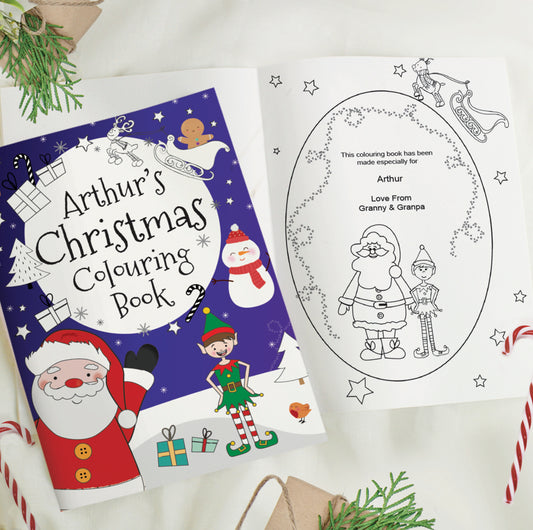 Personalised Its Christmas Elf Colouring Book