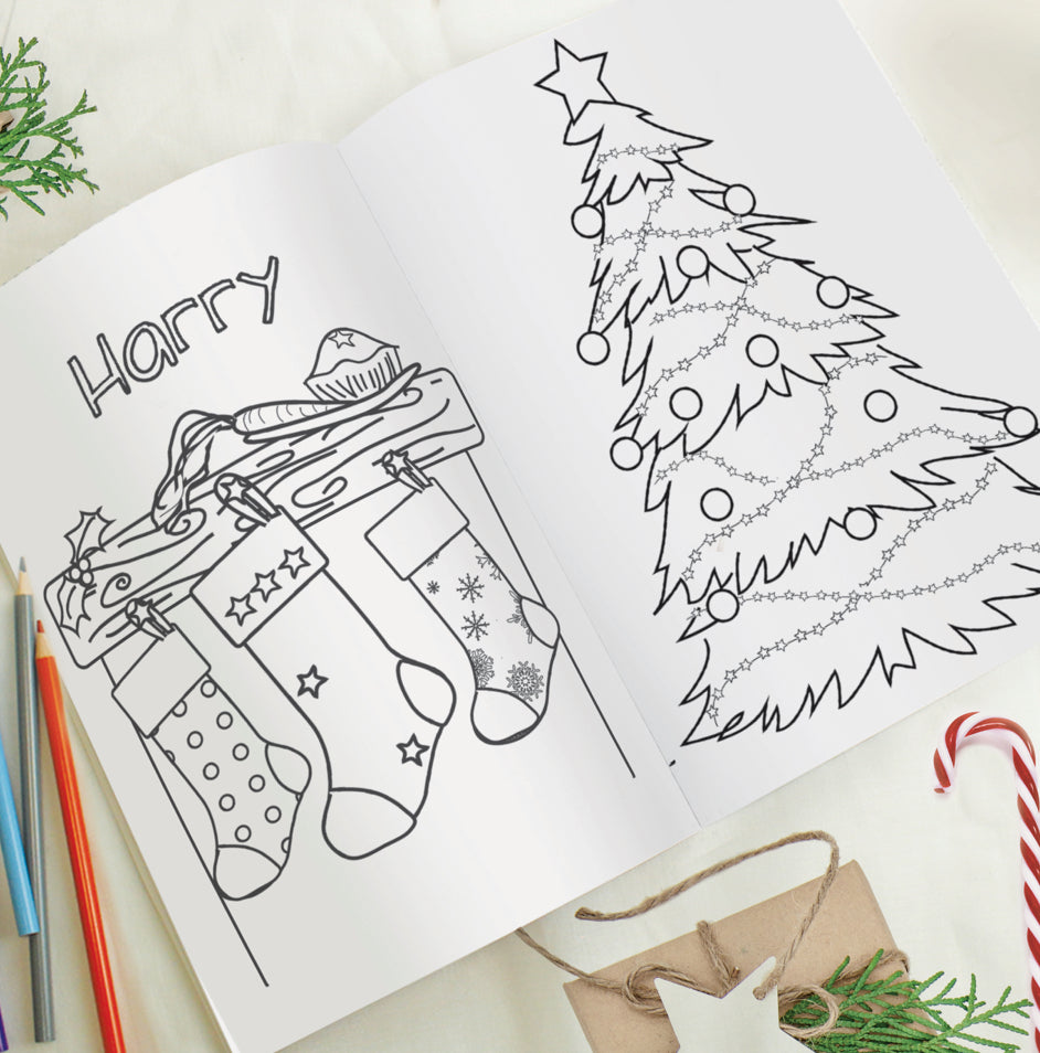 Personalised Its Christmas Elf Colouring Book