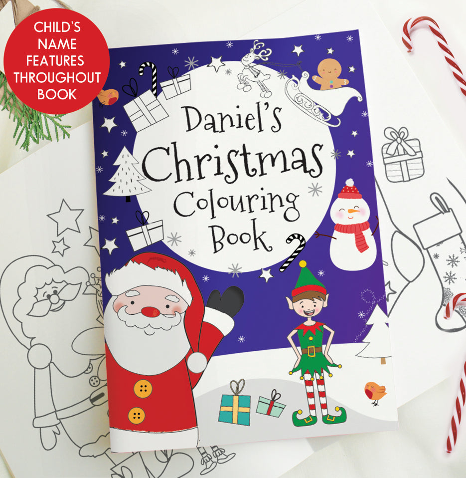 Personalised Its Christmas Elf Colouring Book