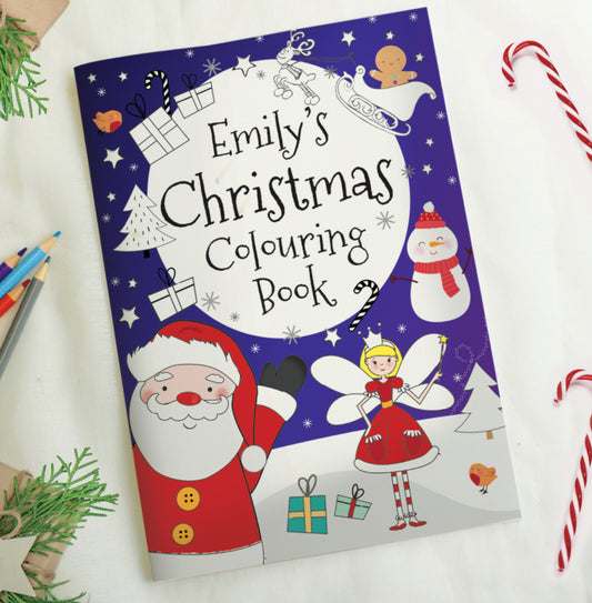 Personalised 'It's Christmas' Fairy Colouring Book