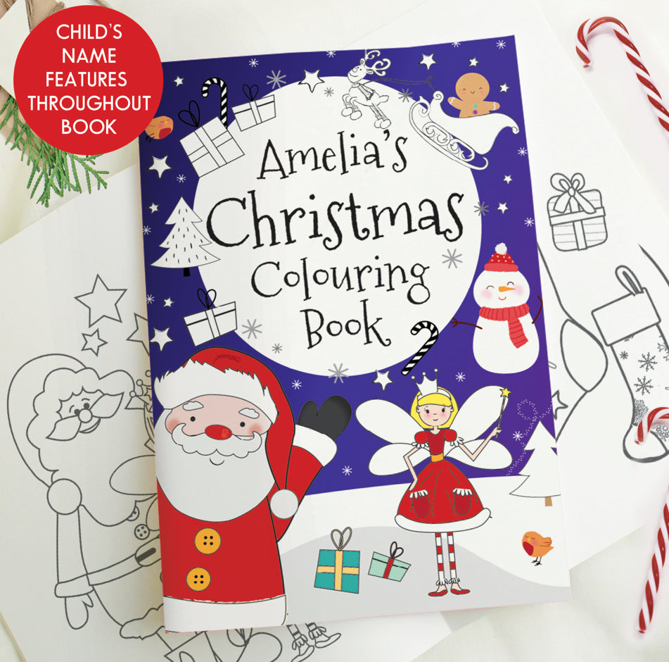 Personalised 'It's Christmas' Fairy Colouring Book