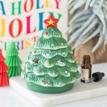 Nostalgic Christmas Tree Shaped Ceramic Oil Burner (12/24)