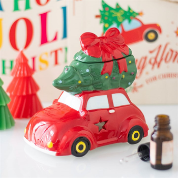 Nostalgic Car with Christmas Tree Ceramic Oil Burner (12/24)