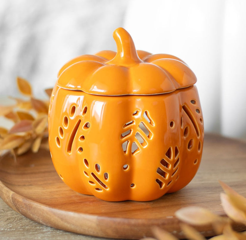 Orange Autumn Leaves Pumpkin Oil Burner