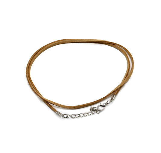 Faux Leather Pendant Cord - 2.5mm x 55cm - Tan A120