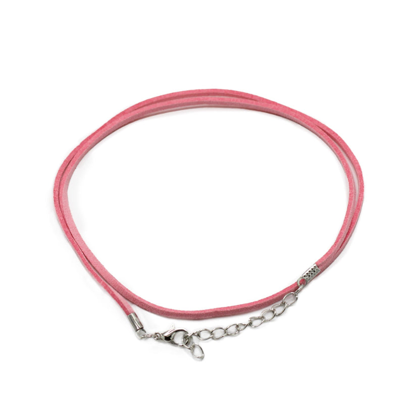 Faux Leather Pendant Cord - 2.5mm x 55cm - Pink A064