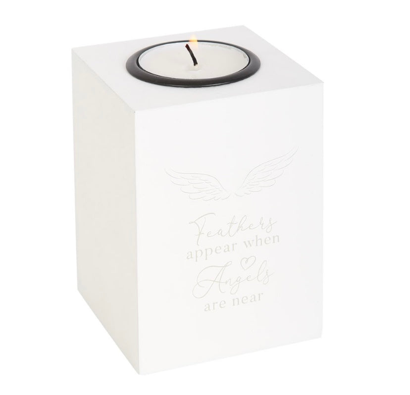 Feathers Appear Angel Wing Tealight Holder